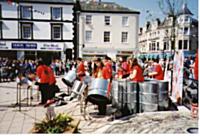 The band playing at Teignmouth festival