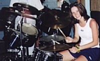 Real Steel's Leanne Bailey who drummed for the London All Stars at the Panorama (Pictured in Barbados)